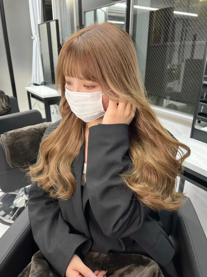 ロング カラー シールエクステ ハイトーンカラー エクステ ヘアカラー エクステ シールエクステ特化 ハイトーン、NANAのヘアスタイル