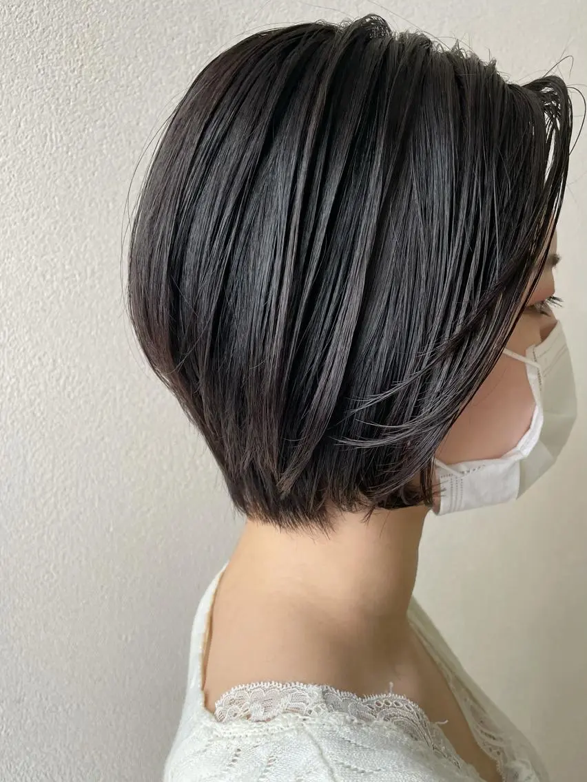 ショート カラー ショートボブ アッシュ ボブ ショートヘア 沢田 瞳のヘアスタイル
