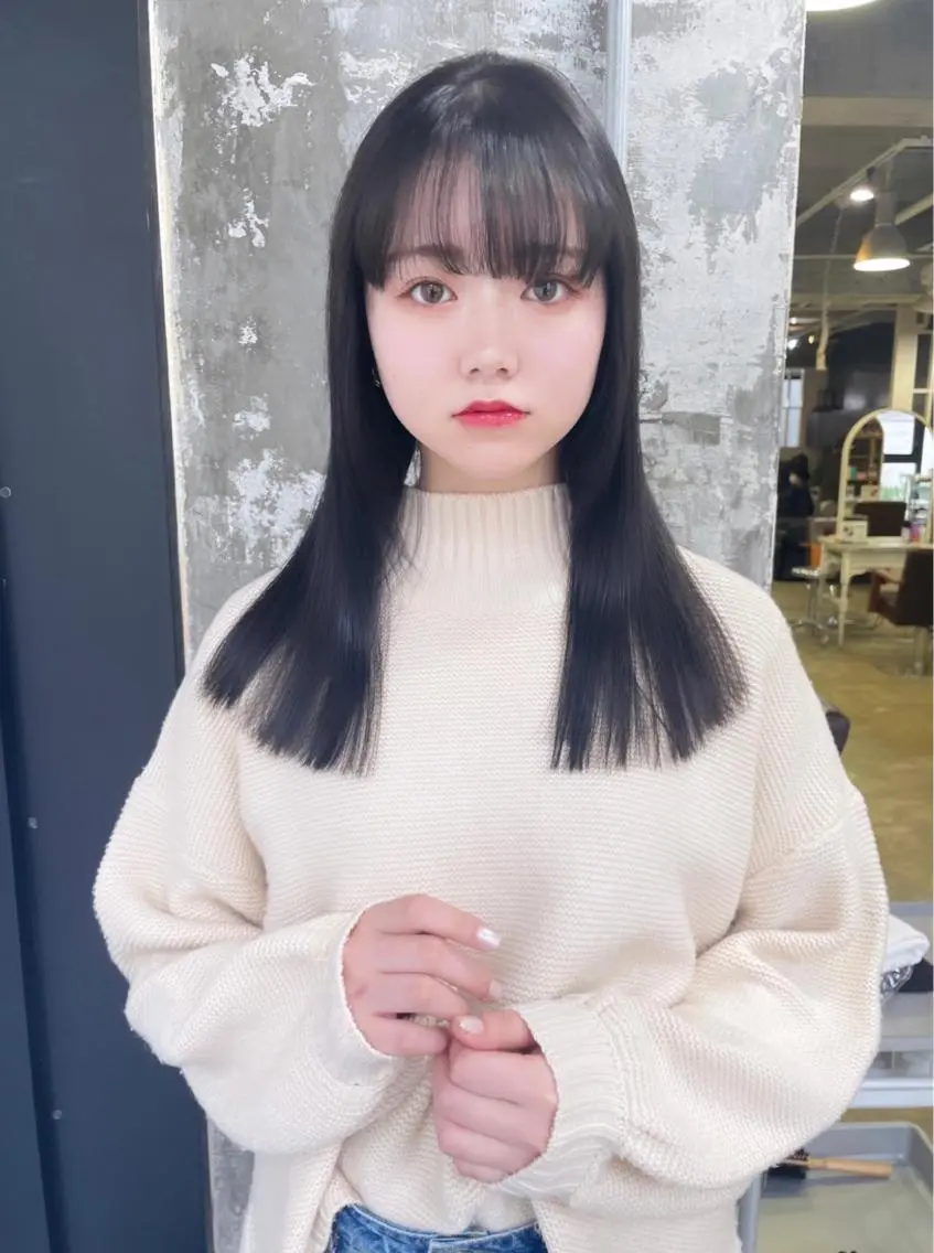セミロング カラー 髙塚碧🇰🇷 韓国ヘア🎗️のヘアスタイル
