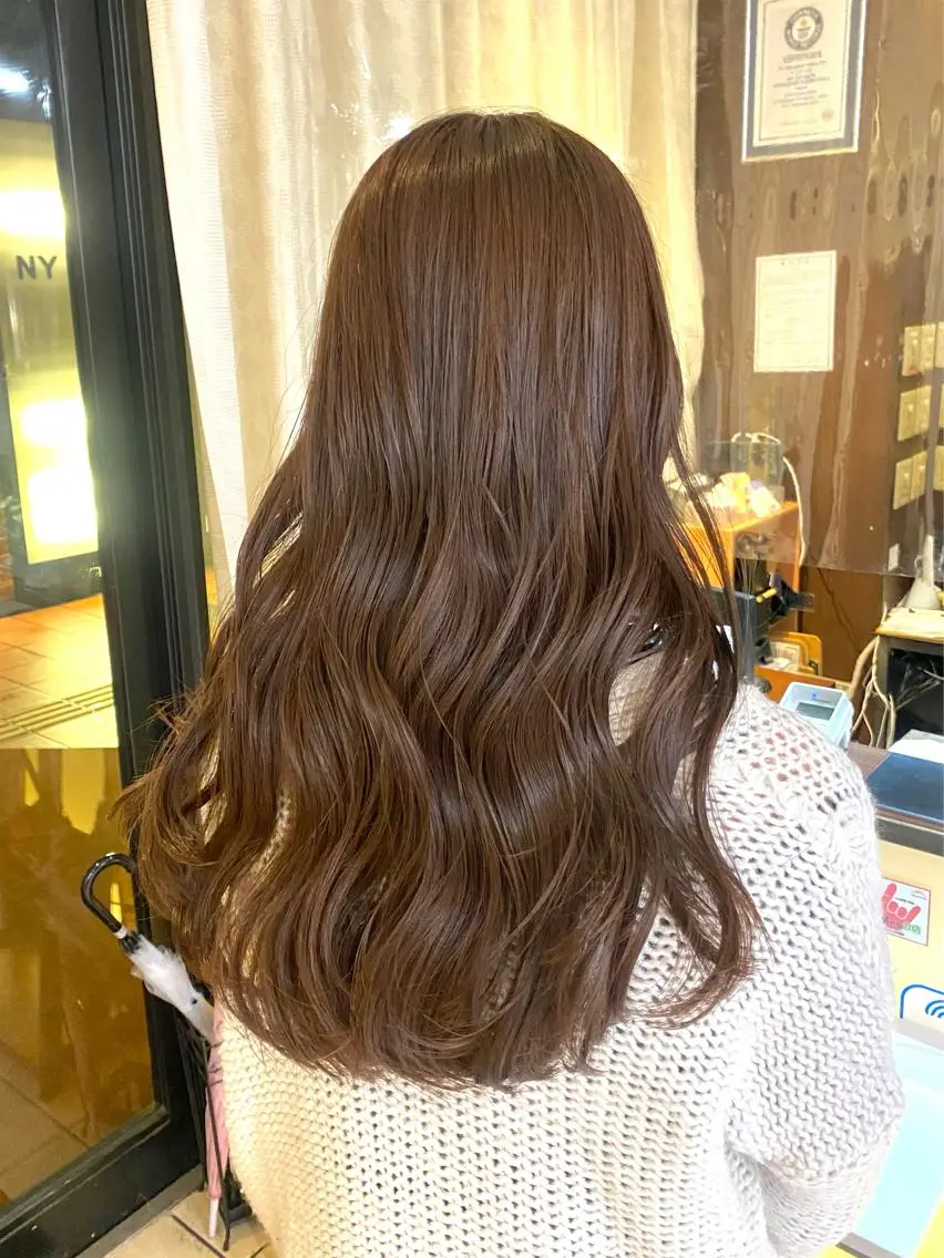 ロング カラー 黒髪 ブラウンカラー ナチュラルブラウン 髪質改善/艶カラー /EisoAkariのヘアスタイル