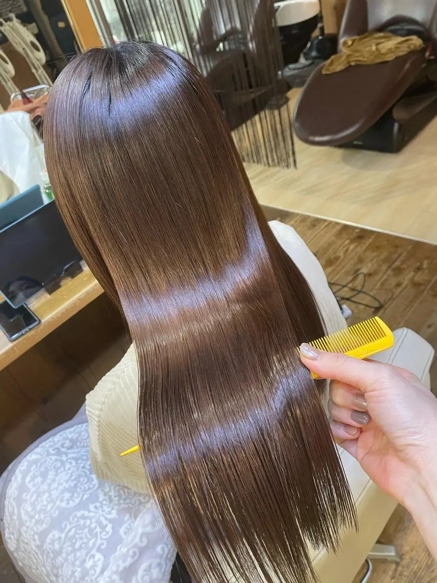 セミロング 髪質改善 トリートメント 山木 裕子のヘアスタイル