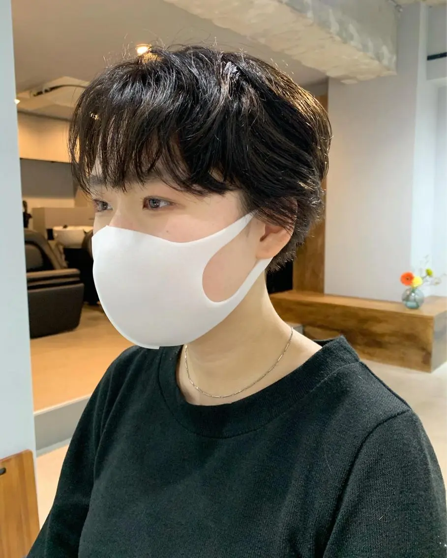 ショート カラー パーマ ヘアアレンジ カット ヘアカラー パーマ ボブパーマコテ巻き風 パーマNo1深江秀平のヘアスタイル