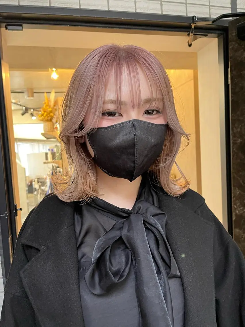 ショート カラー ベージュカラー ピンクカラー ピンクベージュ ダブルカラー /まつ毛パーマ🎀のヘアスタイル