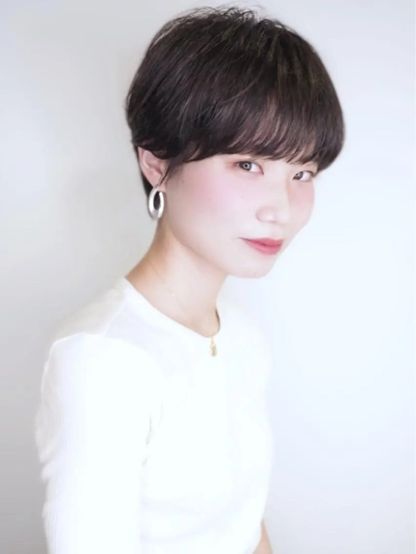 ショート カラー ショートボブ ボブ ショートヘア メンズヘア特化 崎田 成人のヘアスタイル