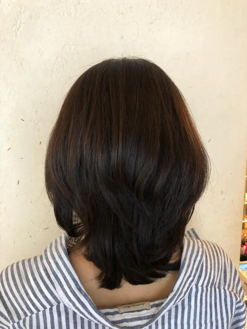 ミディアム カラー ブラウンカラー ナチュラルブラウン カット ヘアカラー oasis/吉岡 /白髪の悩み解決へのヘアスタイル