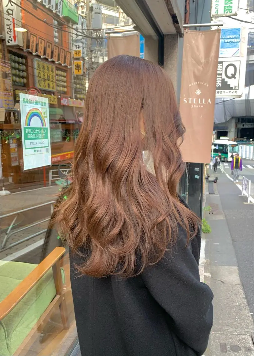 ロング カラー ベージュカラー ブリーチ ブリーチなしカラー カット ヘアカラー トリートメント 矢野 晃平のヘアスタイル