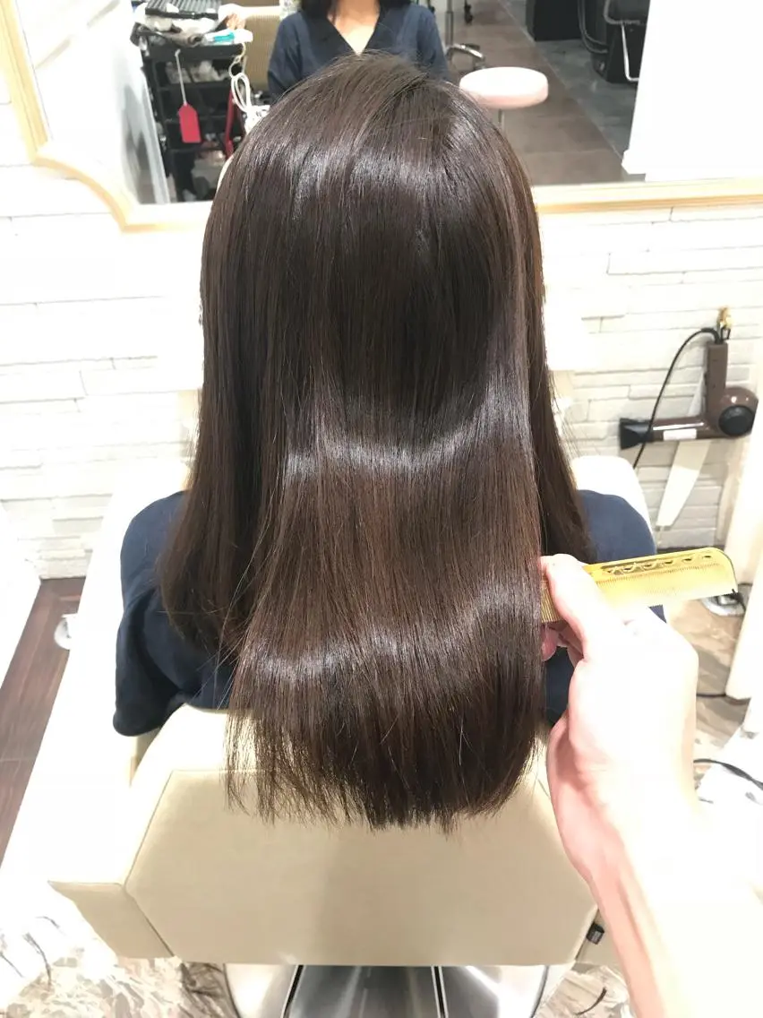 ロング くせ毛 髪質改善 縮毛矯正 トリートメント カット トリートメント 韓国ヘア×髪質改善 ⭐️谷遼平⭐️のヘアスタイル