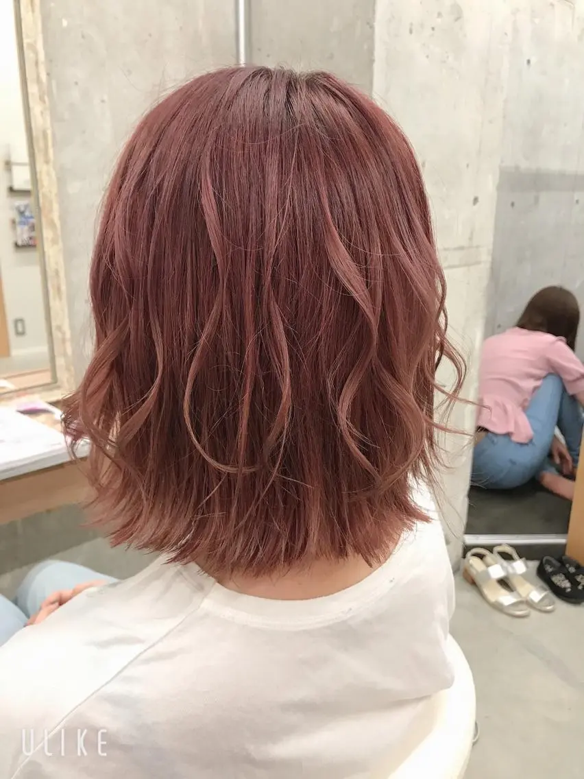 ミディアム 豊中駅3分eha レッスンモデルのヘアスタイル