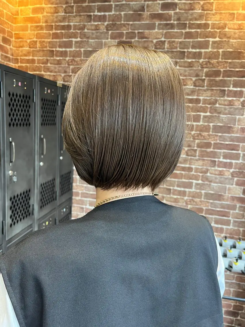ショート カラー パーマ ヘアアレンジ メンズ キッズ ネイル マツエク・マツパ アイブロウ メンズパーマ ブラウンカラー ケアカラー 透明感カラー ピンクカラー 久木原 ゆりのヘアスタイル