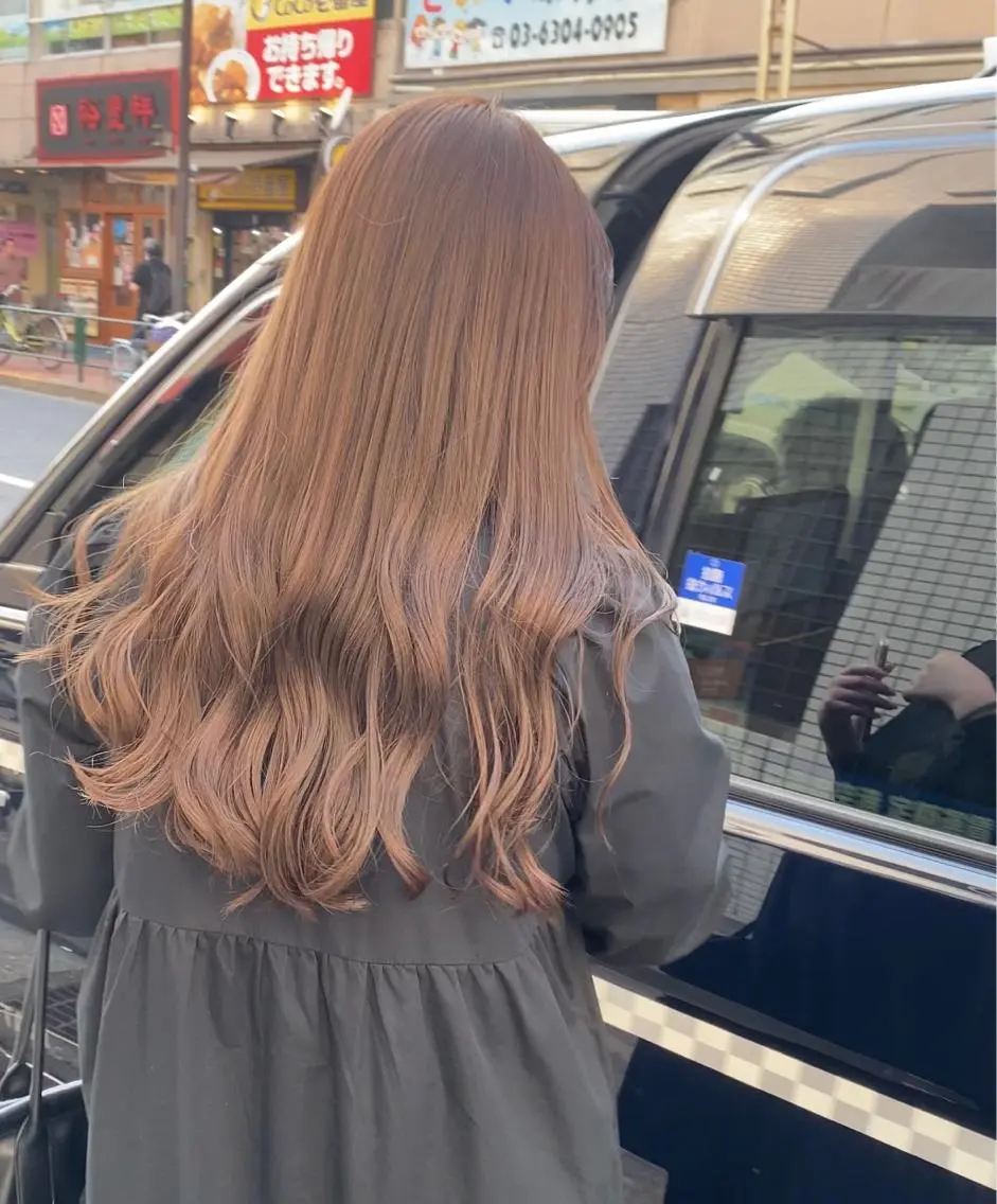 ロング カラー ヘアアレンジ ブリーチ ブラウンカラー ブリーチなしカラー カット ヘアカラー 💛似合わせカット カラー💛 amiのヘアスタイル