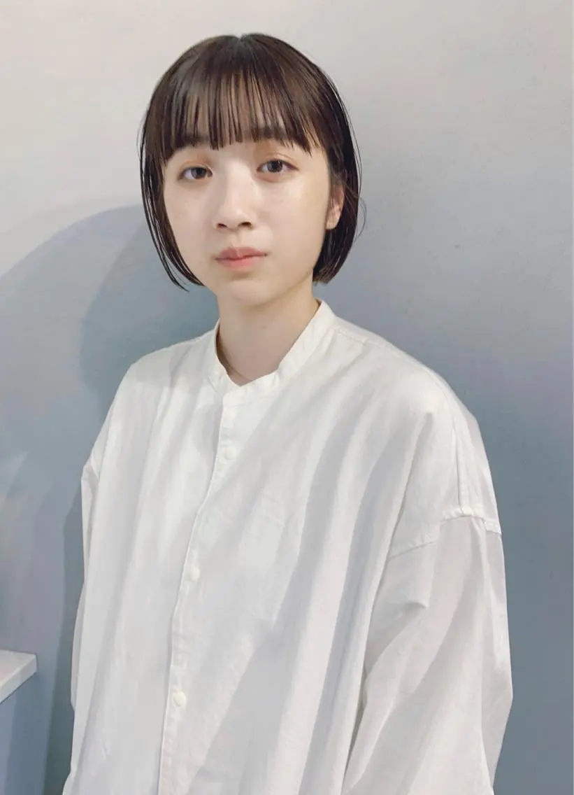 ショート カラー ボブパーマコテ巻き風 パーマNo1深江秀平のヘアスタイル