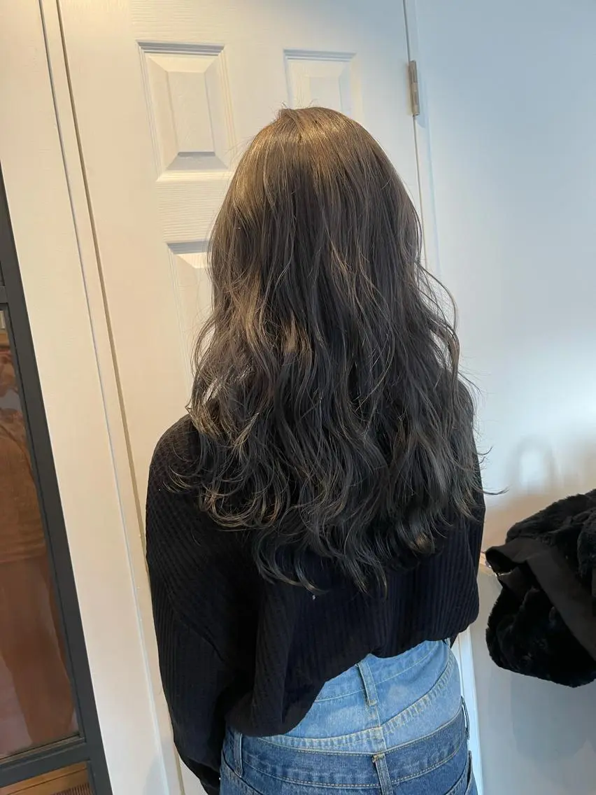 セミロング カラー ブルーカラー カット ヘアカラー トリートメント 中目黒🌼 🌼ハナのヘアスタイル