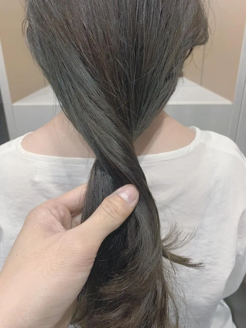 ロング カラー ボブパーマコテ巻き風 パーマNo1深江秀平のヘアスタイル