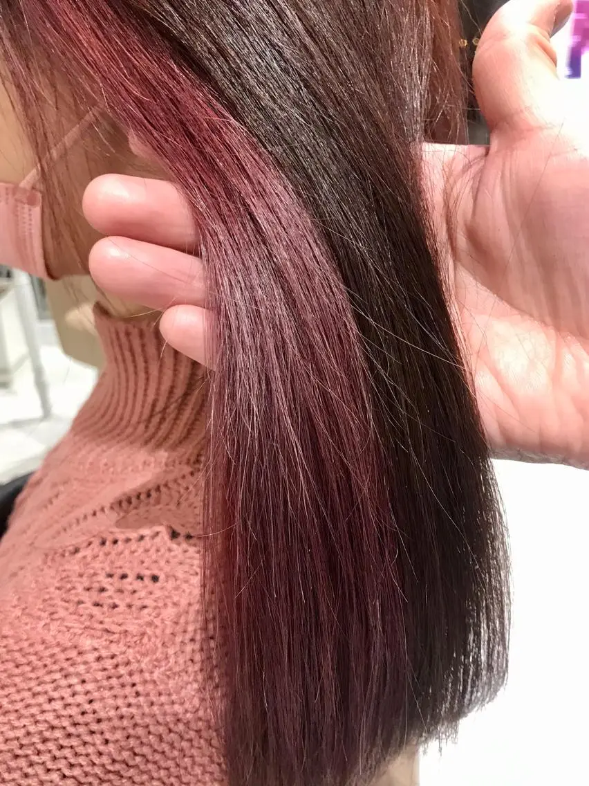 カラー インナーカラー ピンクカラー ピンクパープル YOKOI SHINJIのヘアスタイル