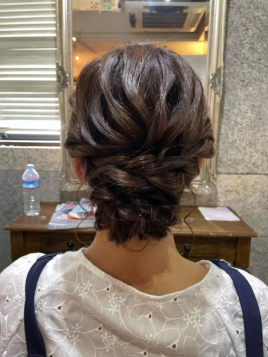 ミディアム ヘアアレンジ ヘアセット Hair Labo ASH  あみん♡のヘアスタイル