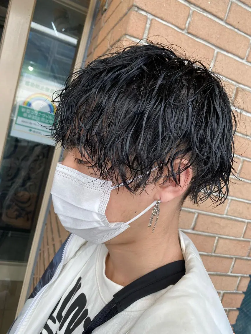 パーマ メンズ カット パーマ ヘアセット メンズブリーチカラー /パーマ ごーた立川のヘアスタイル