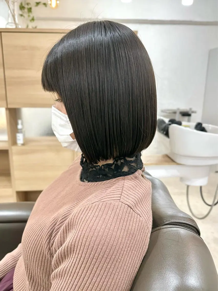 ショート カット 縮毛矯正 トリートメント 髪質改善 縮毛矯正/ レイヤー/銀座/本木のヘアスタイル