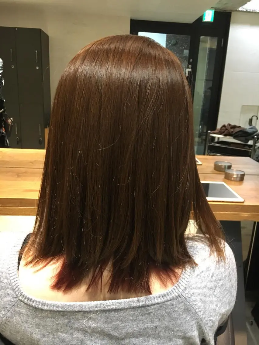 ミディアム カラー ヘアカラー トリートメント 髪質改善ULTOWA ✨松井 美幸のヘアスタイル