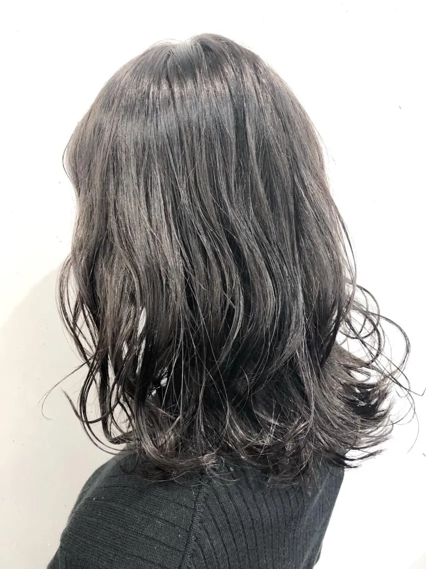カラー バイオレットカラー ヘアカラー トリートメント ヘッドスパ グレージュ/髪質改善 Yamato.hのヘアスタイル