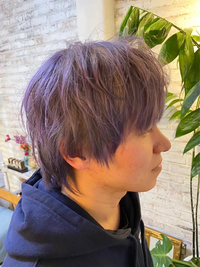 ショート カラー メンズ カット ヘアカラー 長濱 俊のヘアスタイル