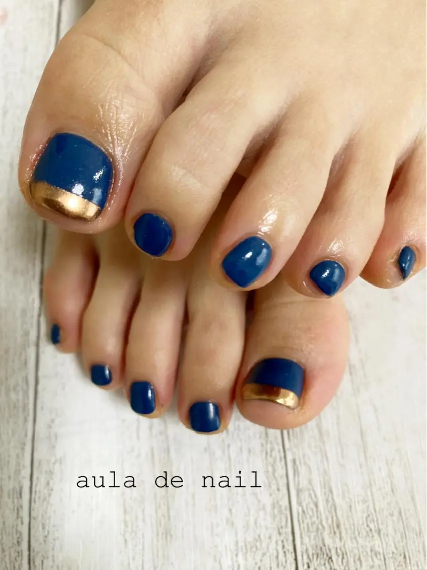 ネイル フレンチネイル ミラーネイル auladenail アウラデネイルのネイルデザイン