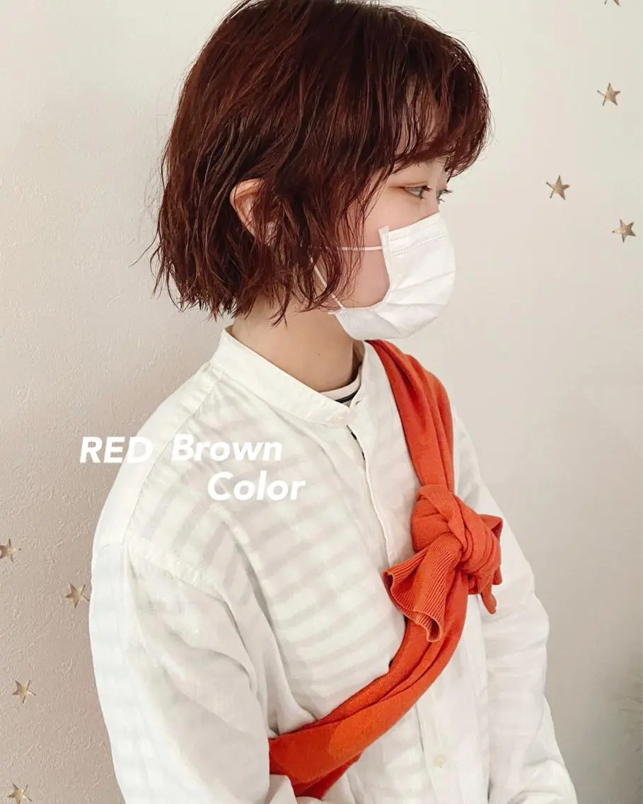 ミディアム カラー カット ヘアカラー 市川 千夏のヘアスタイル
