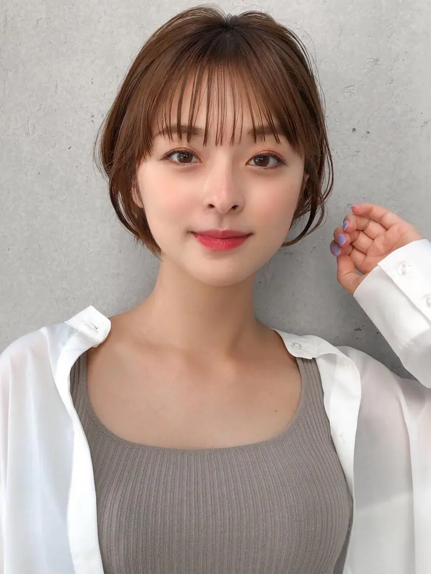ショート カラー くびれヘア ショートヘア レイヤー×髪質改善✨ 渋谷/佐藤侑哉のヘアスタイル