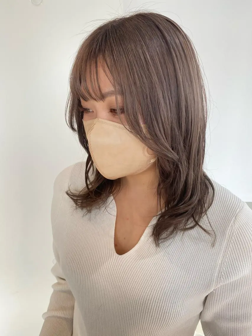 ミディアム カラー カット ヘアカラー トリートメント Hayashi Shioriのヘアスタイル