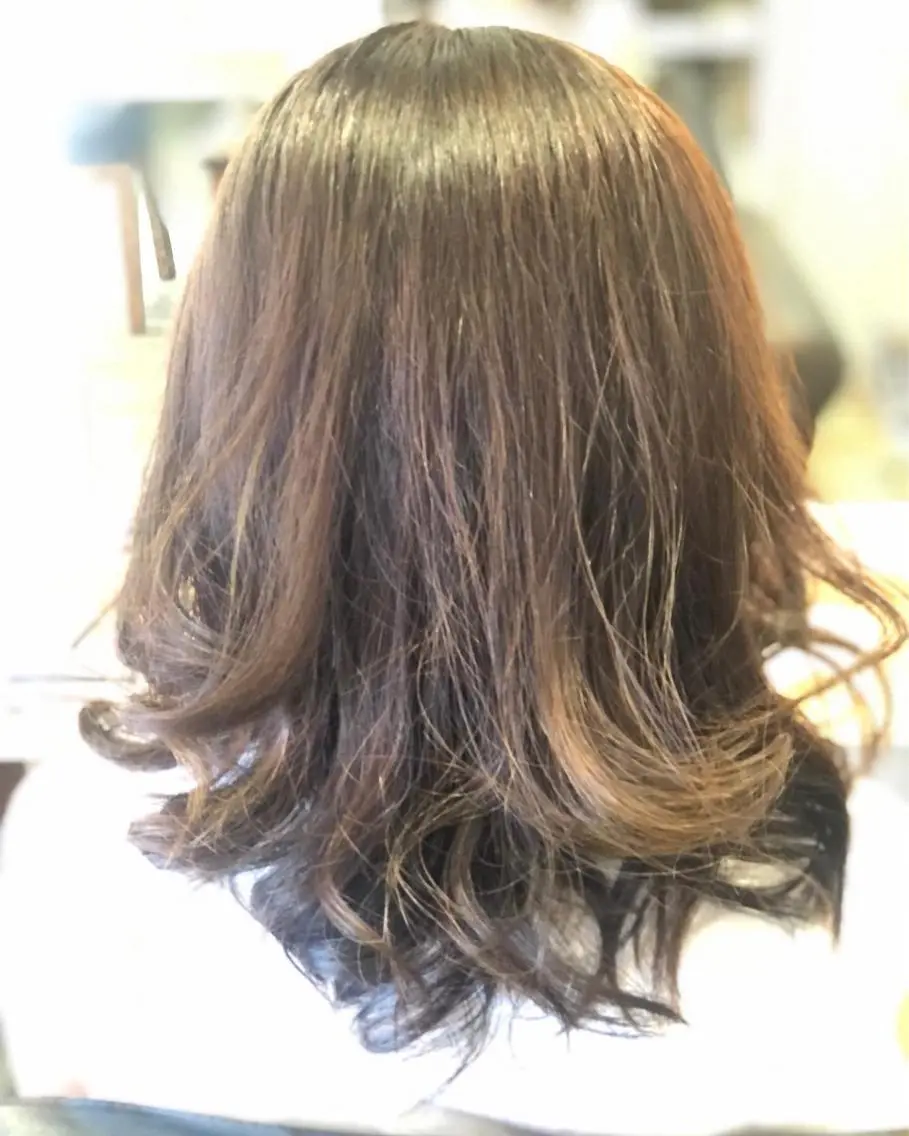 セミロング カラー 織田 英之のヘアスタイル