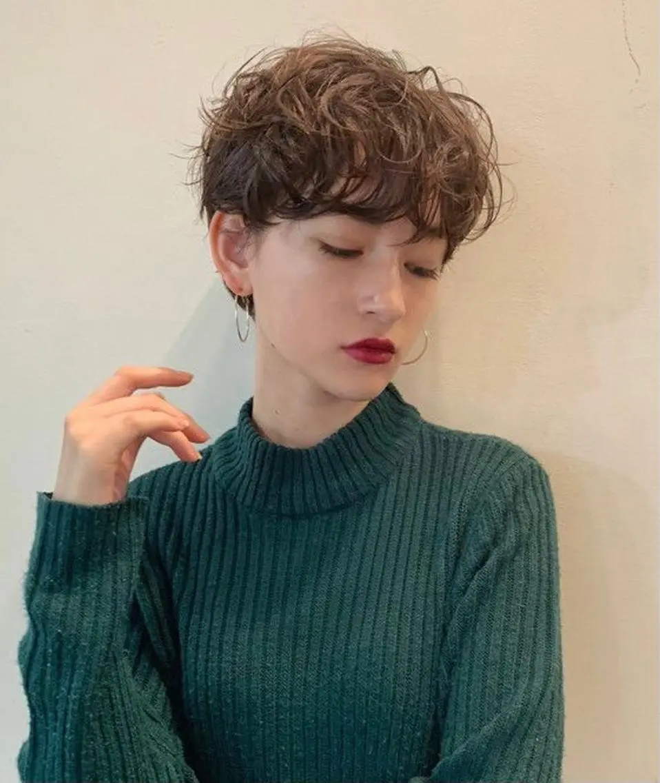 ショート パーマ ボブ/透明感カラー 🌿栄🌿kouneのヘアスタイル