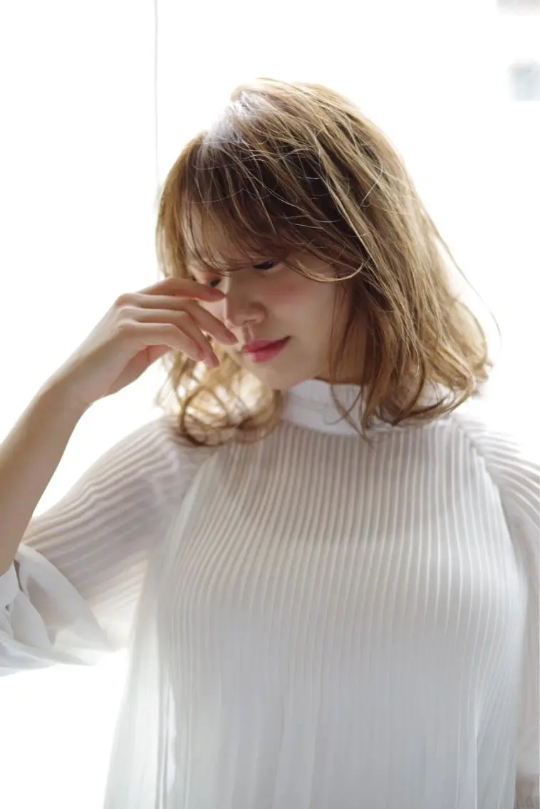 ミディアム カラー パーマ ヘアアレンジ メンズ キッズ ネイル マツエク・マツパ メンズウルフカット アディクシーカラー 透明感カラー ボブ ウルフカット 藤井 仁紀のヘアスタイル