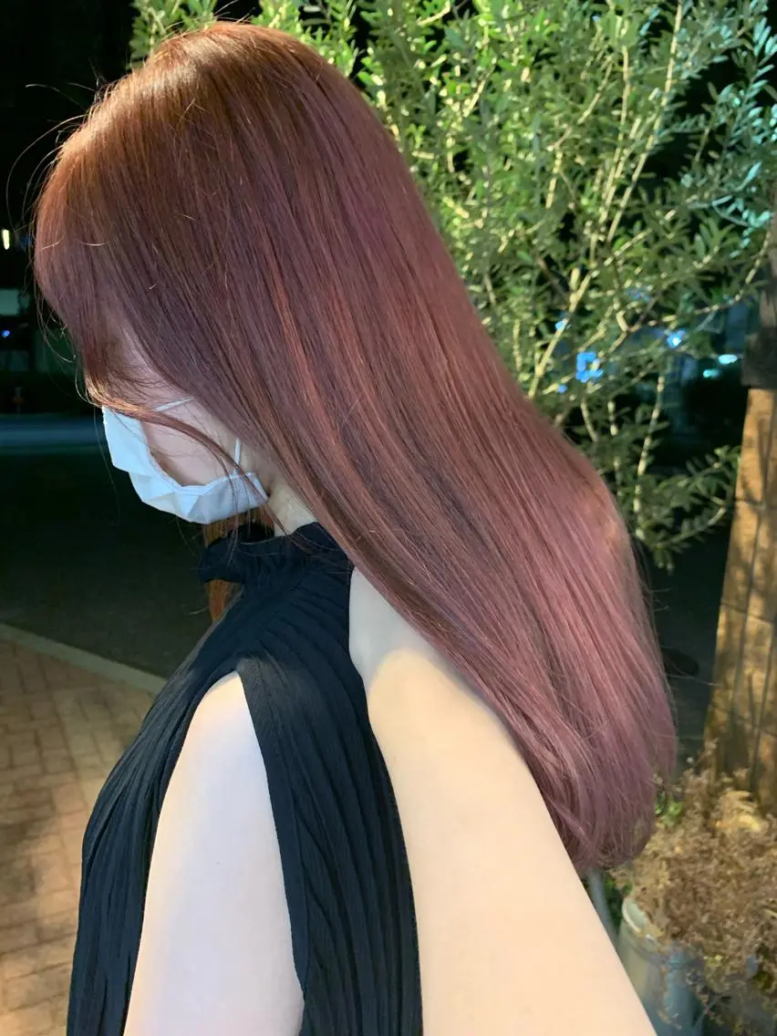 ロング カラー ブリーチ カット ヘアカラー トリートメント レイヤー/顔周り /AKARIのヘアスタイル