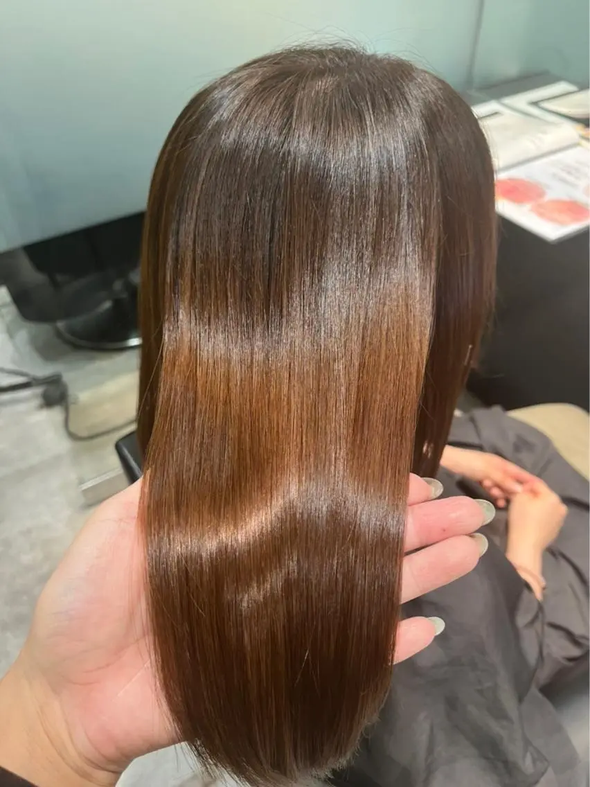 ミディアム カラー 髪質改善 玉城 和磨のヘアスタイル