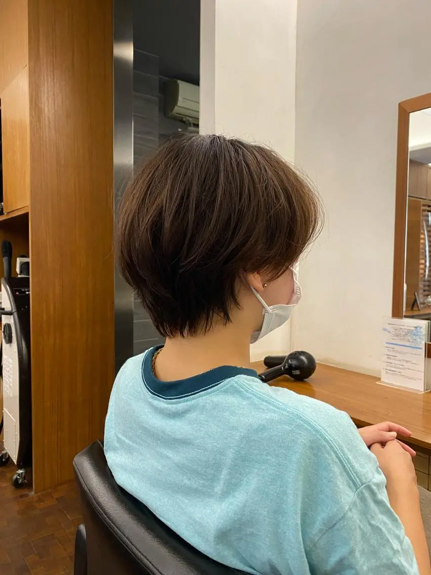 ショート カラー 似合わせレイヤー/ ケアパーマ/高倉のヘアスタイル