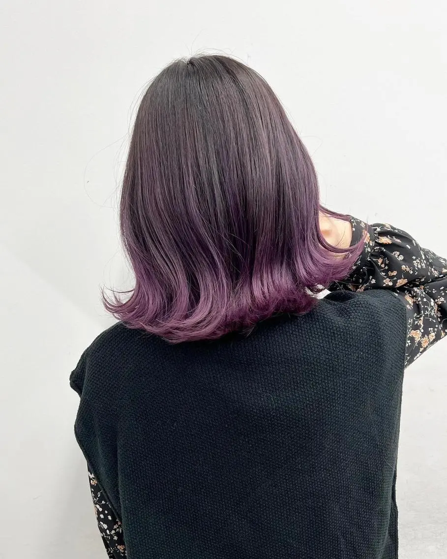 ロング ハイライト 髪質改善 レイヤーカット 縮毛矯正 トリートメント 【公式】amble luxe池袋東口🩷のヘアスタイル
