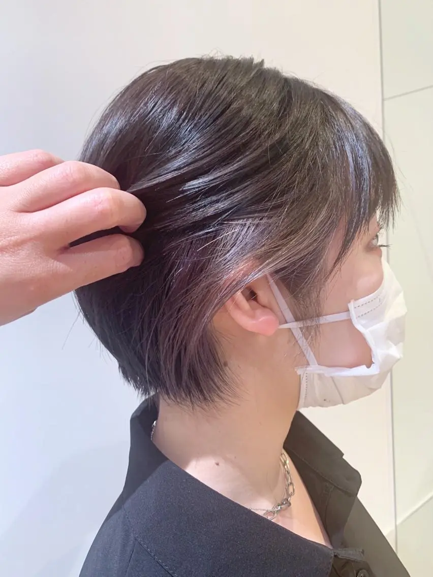 ショート カラー カット ヘアカラー トリートメント 透明感カラー ボブ 髪と心を整える美容師のヘアスタイル