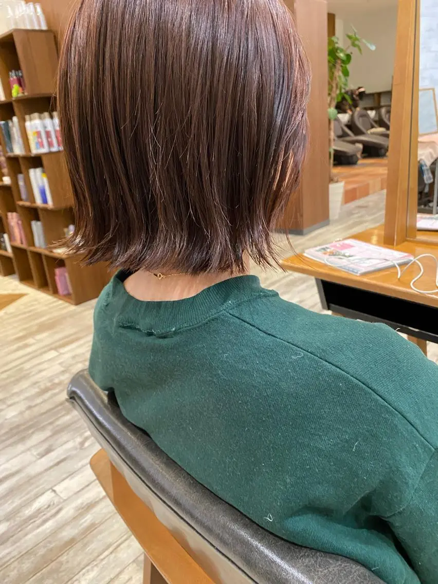 ショート 切りっぱなしボブ ボブ 栗原 瑞稀のヘアスタイル