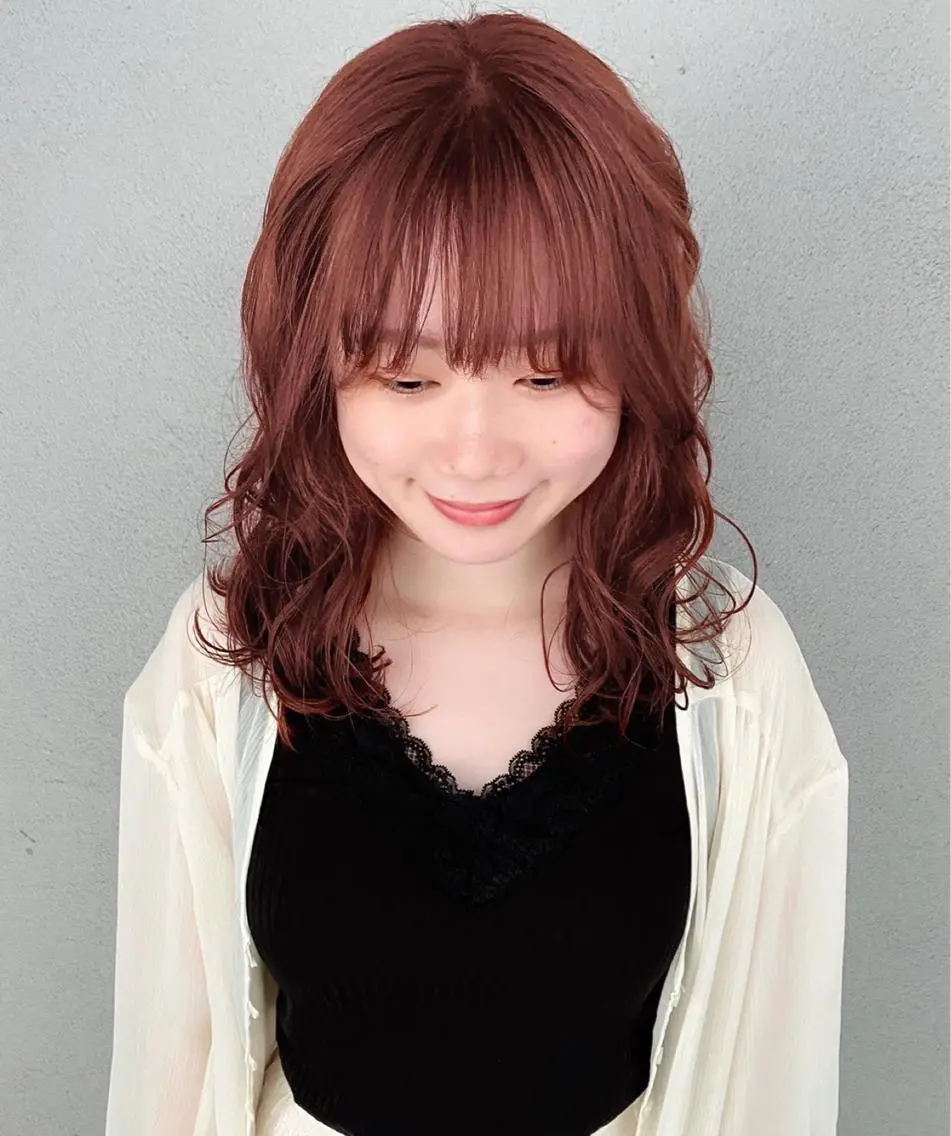 ミディアム カラー ヘアアレンジ 能登谷 きよのヘアスタイル
