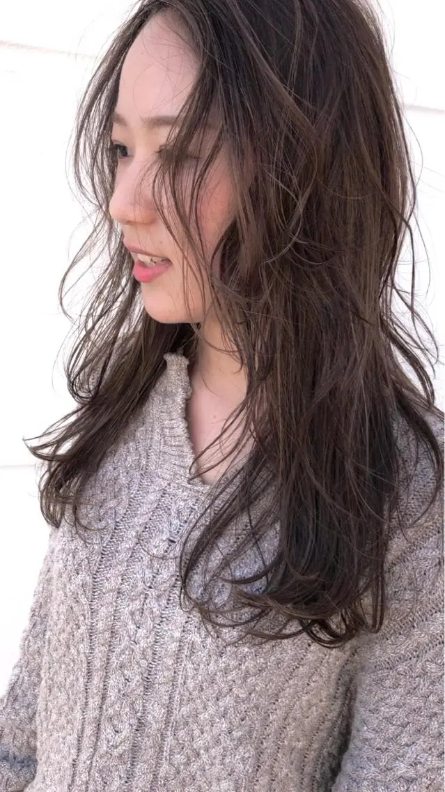 ロング カラー ハイライトカラー ハイライト レイヤーカット クドウレイ fifth神南のヘアスタイル