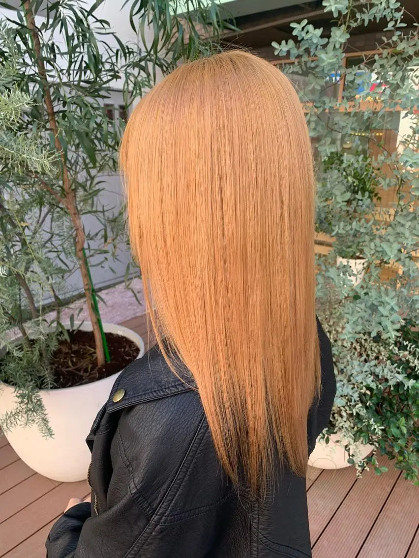 セミロング カット 縮毛矯正 トリートメント ハイトーン/メンズ/ ウルフ特化 小松のヘアスタイル