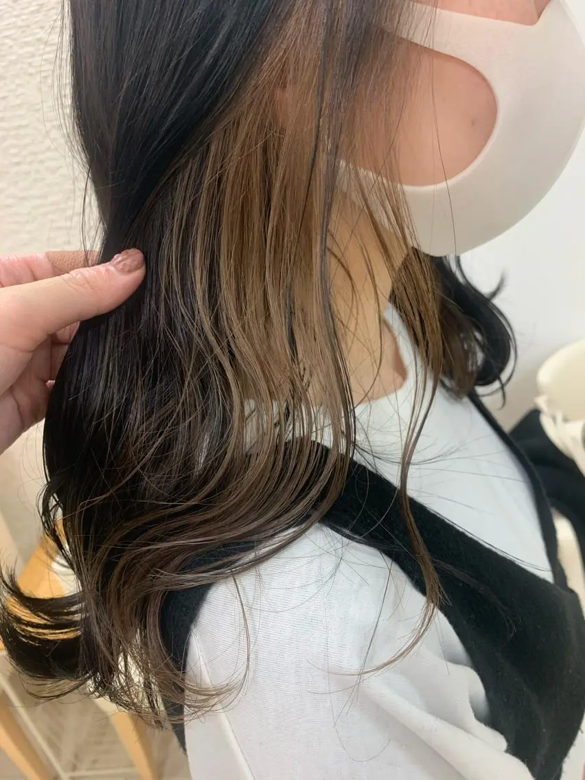 ロング カラー ヘアカラー トリートメント 暖色/ブリーチカラー 🎀 M i k uのヘアスタイル