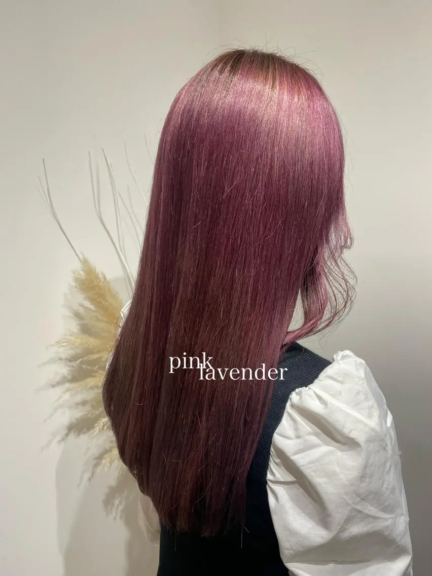 ロング カラー ヘアアレンジ ピンクカラー あおい 🍒暖色カラーのヘアスタイル