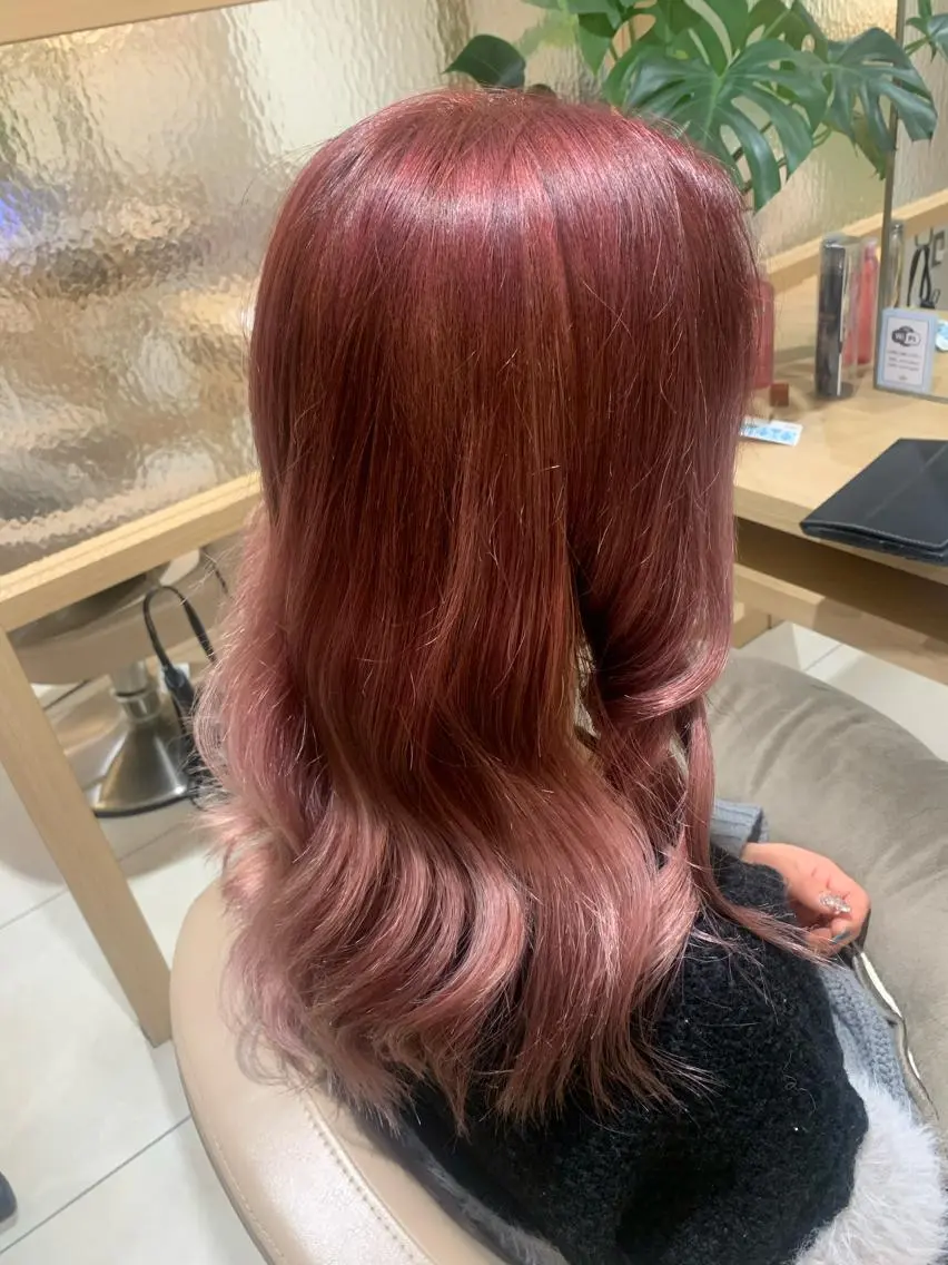ロング カラー ヘアカラー トリートメント ハイトーン/メンズ/ ウルフ特化 小松のヘアスタイル