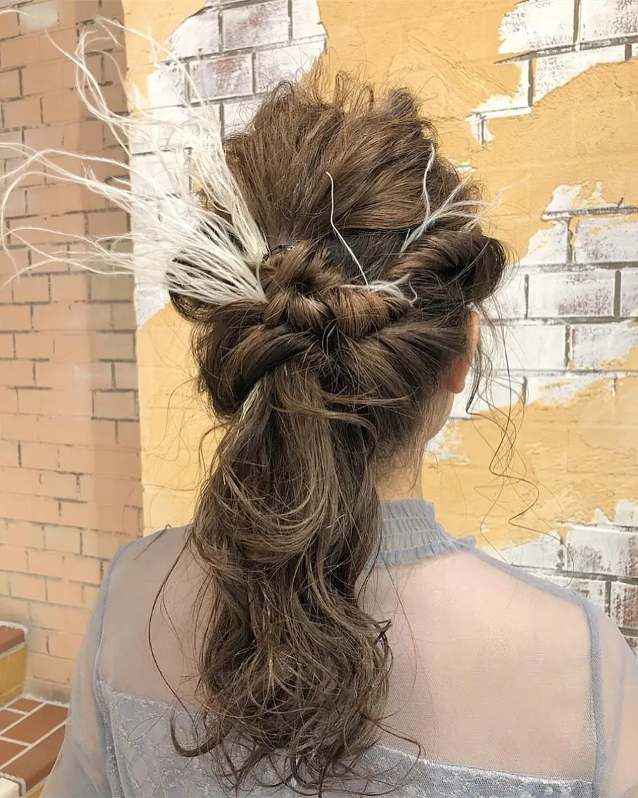 セミロング ヘアアレンジ ツキノキ　ミナ 8月から西梅田店のヘアスタイル