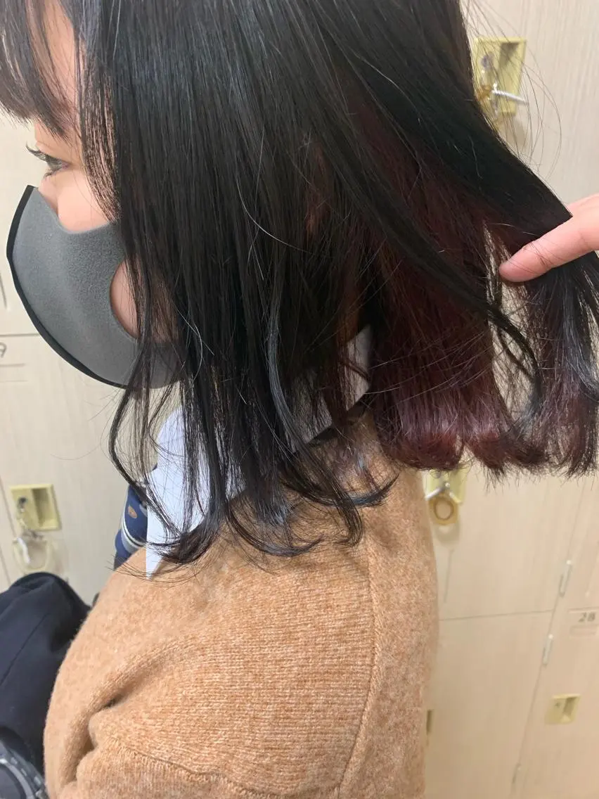 ミディアム カラー ヘアカラー トリートメント 暖色/ブリーチカラー 🎀 M i k uのヘアスタイル