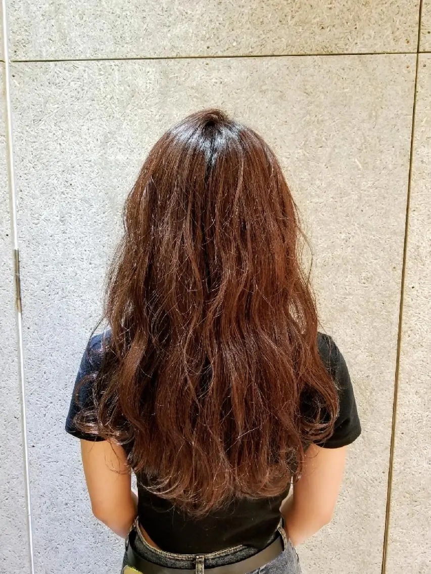 ロング カラー アッシュ 🌿赤み消し/ 艶カラー落合 優🌿のヘアスタイル