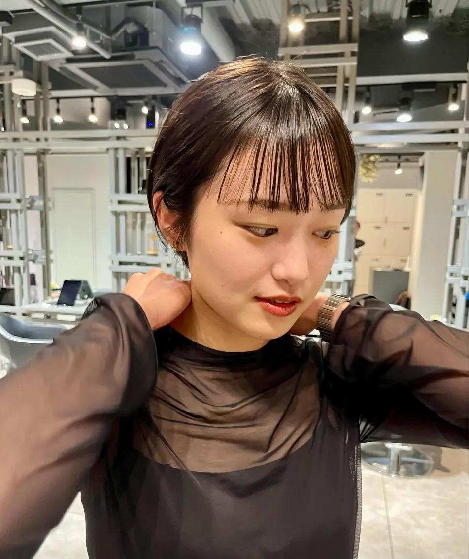 ショート カラー カット ヘアカラー トリートメント うる艶カラー/恵比寿 ベージュ/丸山陽平のヘアスタイル