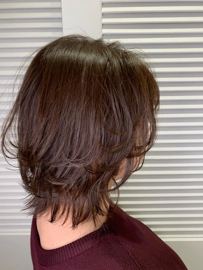 ミディアム レイヤーカット ウルフカット ウルフレイヤー ⭐️店長 藤野 正博⭐️のヘアスタイル