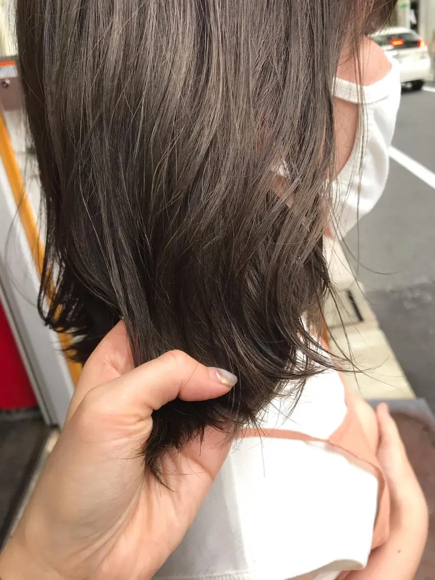 ミディアム ヘアカラー トリートメント ayane⭐️ボブ・ ショート・パーマのヘアスタイル