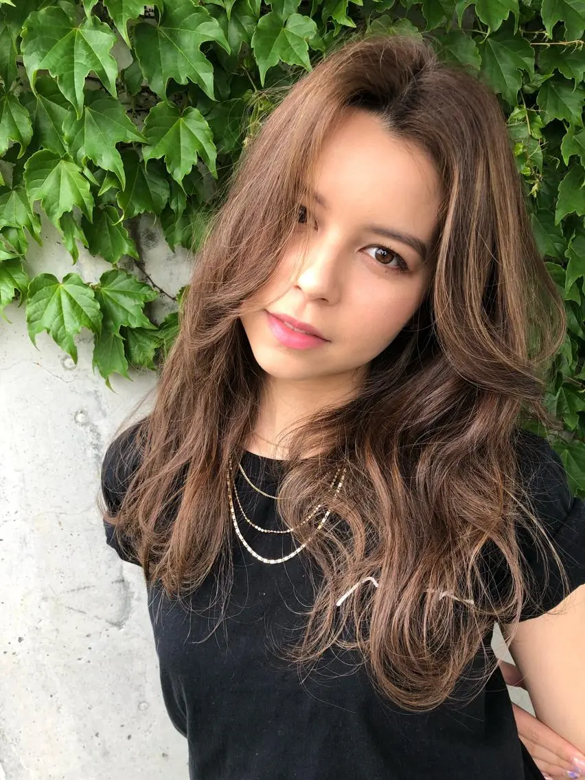 セミロング 切りっぱなしボブ セミロングパーマ アッシュ ボブ 外国人風カラー ショート職人 美容師【KENTA】のヘアスタイル